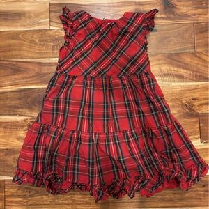 Crewcuts Red Plaid Kids Dress - size 5